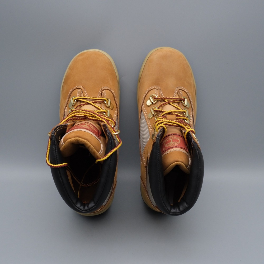 Timberland Field Boot Kids Size 3 Wheat Nubuck Mesh Rugged Outdoor 44793 - Picture 6 of 11